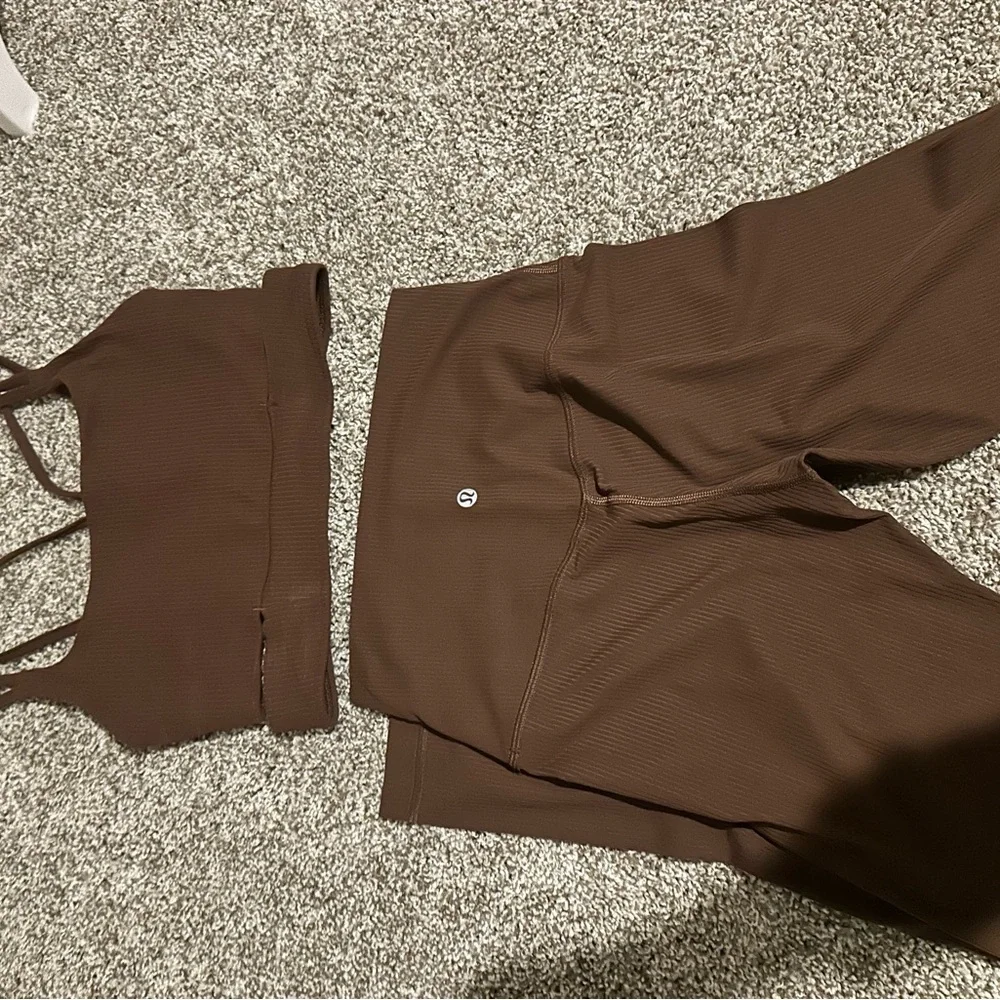 lululemon athletica Chocolate Brown Leggings Set - Picture 6 of 6